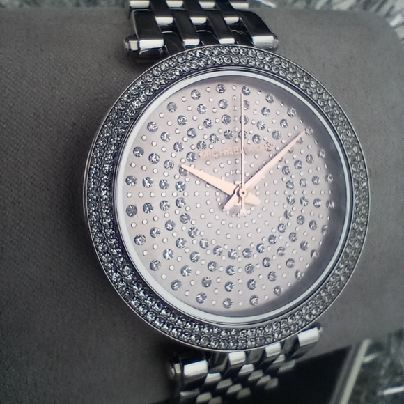 Michael Kors Darci Celestial Crystal Pavé Silver Toned Watch - Picture 5 of 17